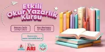 Etkili Okur Yazarlık Kursu 7 Nisan'da Başlıyor haberi