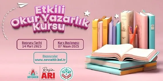 Etkili Okur Yazarlık Kursu 7 Nisan'da Başlıyor haberi