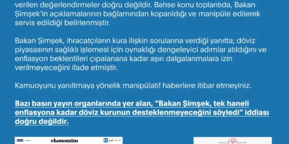 İletişim'den enflasyon ve döviz kuru açıklaması haberi