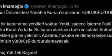 İmamoğlu: Karar hukuksuzdur! haberi