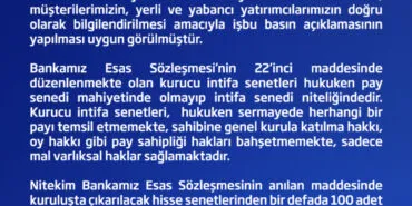 İşbankası'ndan kayyum açıklaması haberi