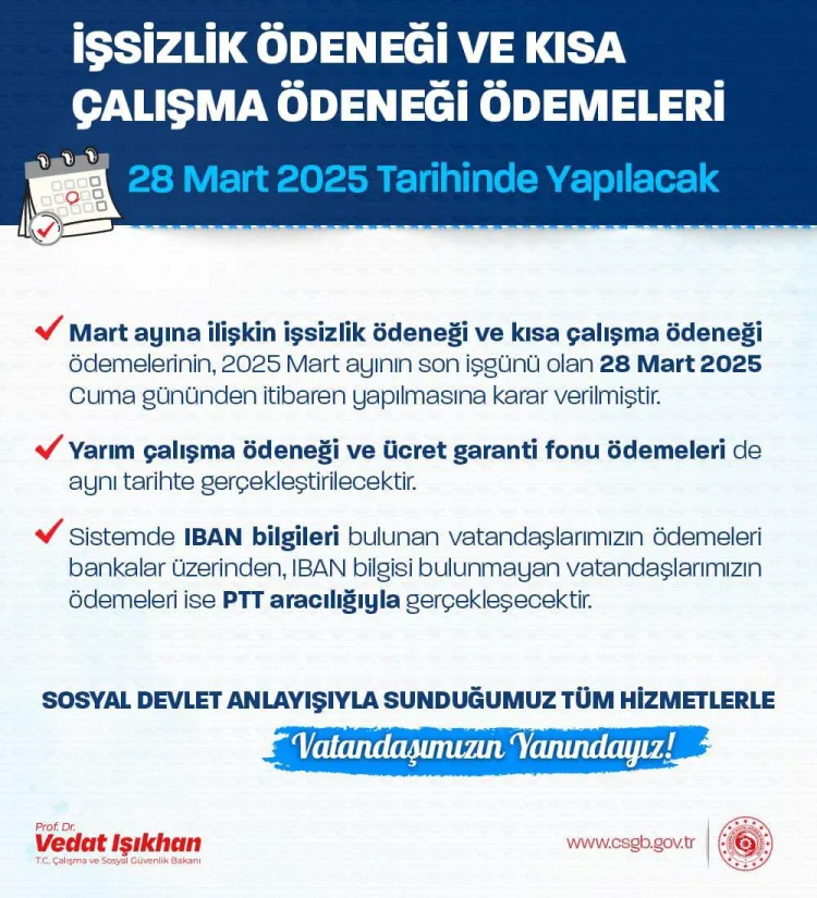 İşsizlik maaşı bayram öncesi hesaplarda haberi