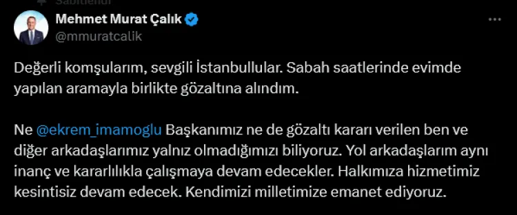 İstanbul Beylikdüzü Belediye Başkanı da gözaltına alındı haberi