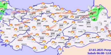 Meteoroloji'den uyarı! İç ve batı kesimlerde toz taşınımına dikkat! haberi