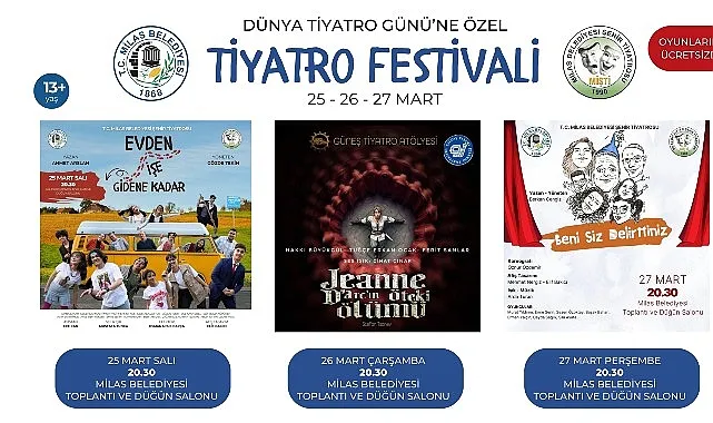Milas Belediyesi’nden tiyatro festivali haberi