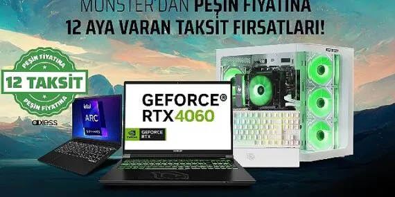 Monster'dan mart ayına özel fırsat: Peşin fiyatına 12 taksitle yüksek performans haberi