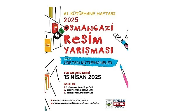 Osmangazi Belediyesi’nden ‘Üreten Kütüphaneler’ konulu resim yarışması haberi