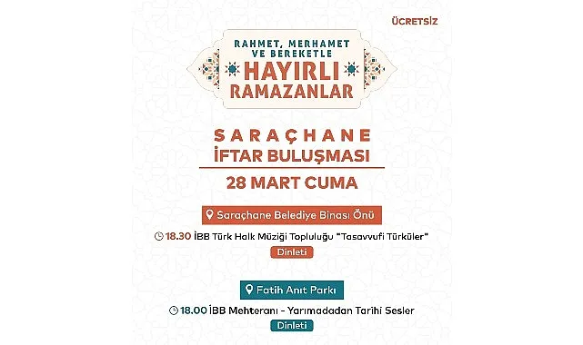 Saraçhane’de İftar ve Dinleti Programı haberi