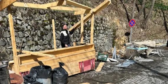 Sümela çevresindeki seyyar tezgahlar kaldırıldı haberi