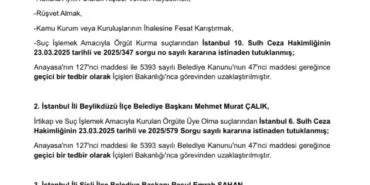 Üç başkan görevden uzaklaştırıldı! Şişli'ye kayyum atandı! haberi