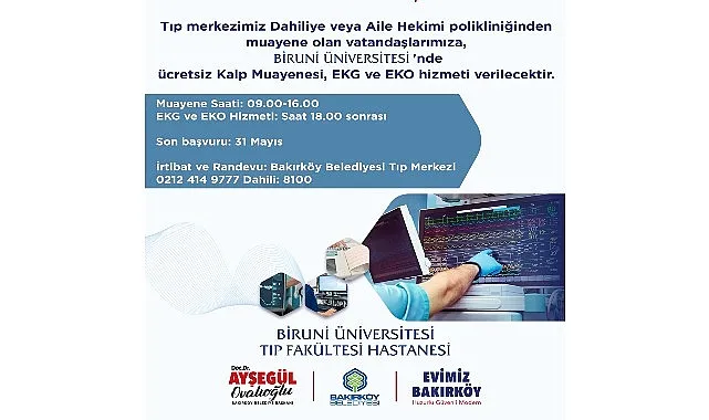 Bakırköy Belediyesinden Ücretsiz Kalp Sağlığı Taraması haberi