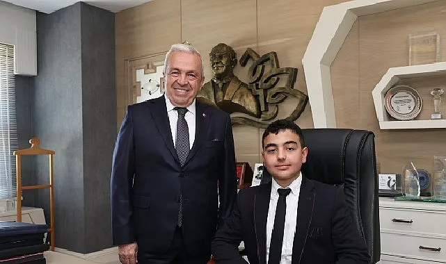 Başkan Şadi Özdemir makamını çocuklara devretti haberi