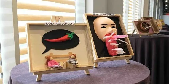 Bu sergide Türkçe’nin zenginlikleri anlatılıyor haberi