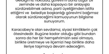 Bursa Karacabey Belediye Başkanı İYİ Parti'den istifa etti! haberi
