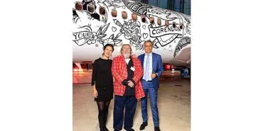 Dünyanın tamamen dövme tasarımlı ilk uçağı havalandı   haberi