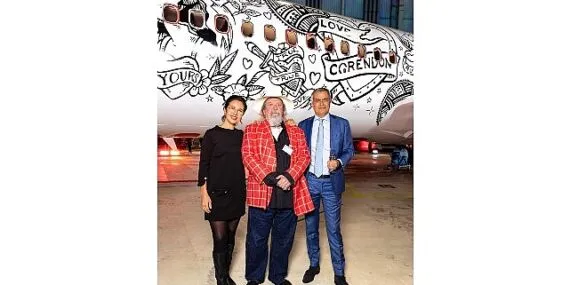 Dünyanın tamamen dövme tasarımlı ilk uçağı havalandı   haberi