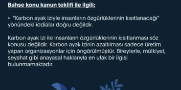 İklim Kanun teklifiyle ilgili doğru bilinen yanlışlar! haberi
