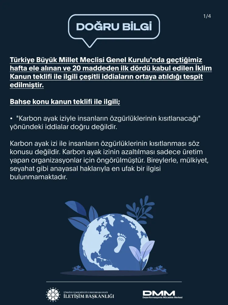 İklim Kanun teklifiyle ilgili doğru bilinen yanlışlar! haberi