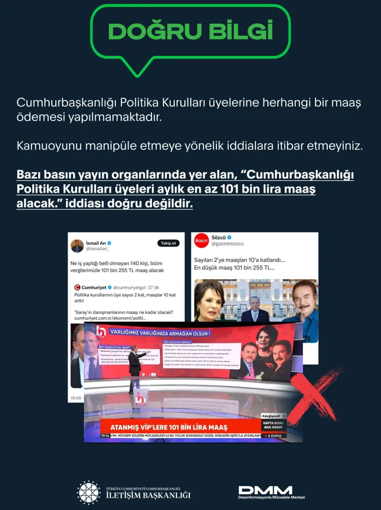 İletişim'den Politika Kurulları'nın maaş açıklaması haberi