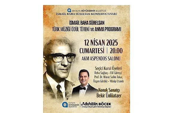 İsmail Baha Sürelsan ödül töreni ve konser ile anılacak haberi