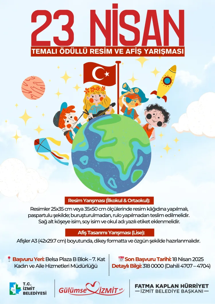 İzmit Belediyesinden 23 Nisan’a özel ödüllü yarışmalar! haberi