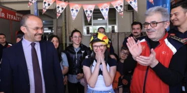 Kayseri itfaiyesinden Aleyna'ya 'özel' kutlama haberi