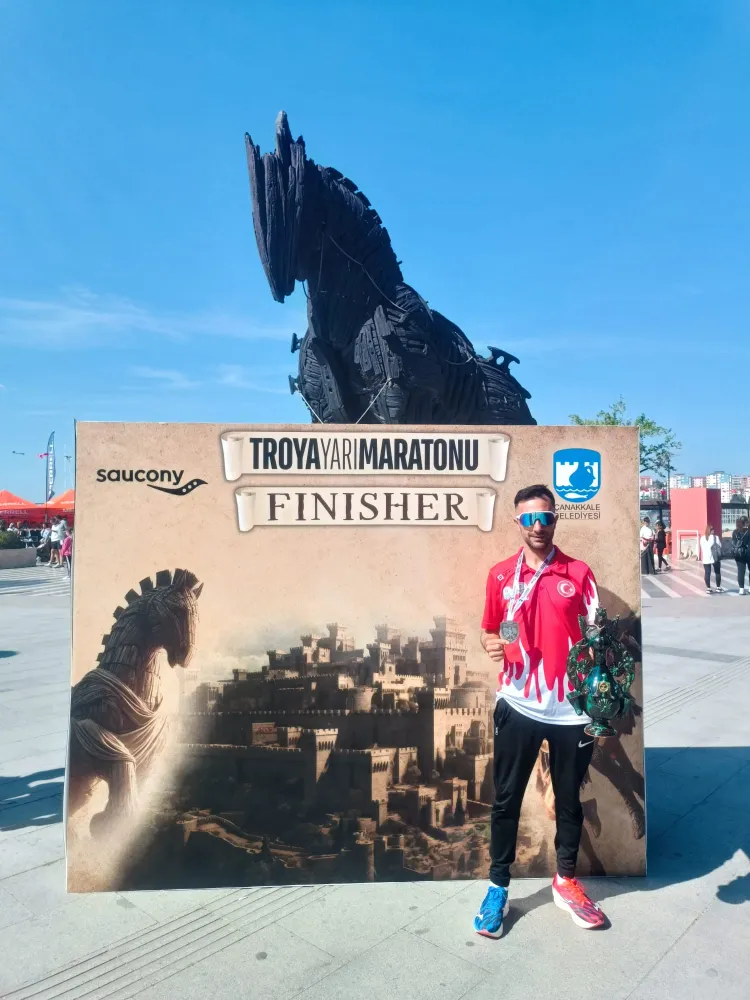 Keşanlı sporcu Troya Yarı Maratonu’nda şampiyon oldu haberi