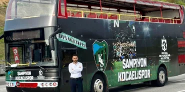 Kocaeli'de şampiyonluk otobüsü kutlamalara hazır haberi