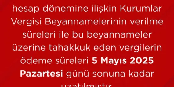 Kurumlar Vergisi ve e-Defter süreleri uzatıldı haberi