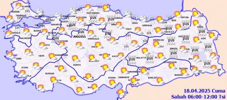 Kuzey ve Doğuda pus ve sis! Batıda sıcaklıklar yükseliyor! haberi