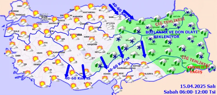 Meteoroloji'den üçlü uyarı! Yağış, rüzgar ve zirai don tehlikesi! haberi