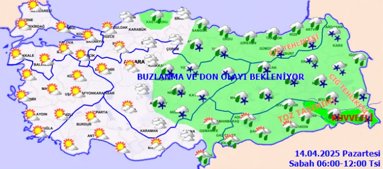 Meteorolojiden kritik uyarı! Doğu ve İç Kesimlerde yağmur, kar ve don bekleniyor haberi
