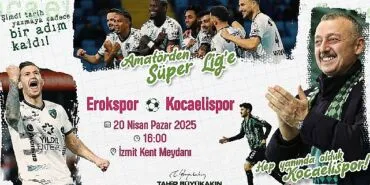 Şampiyonluk aşkına İzmit Kent Meydanı'na haberi