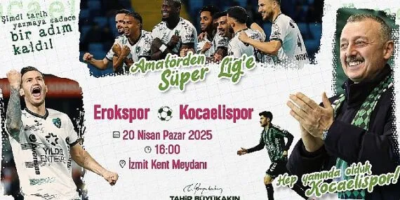 Şampiyonluk aşkına İzmit Kent Meydanı'na haberi