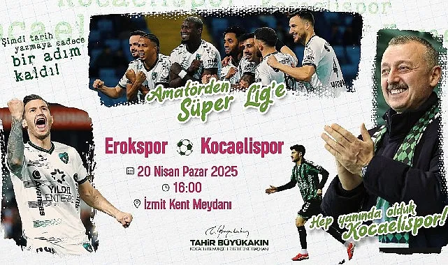 Şampiyonluk aşkına İzmit Kent Meydanı'na haberi
