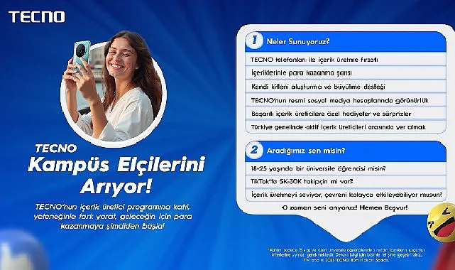 TECNO kampüs elçilerini arıyor! haberi