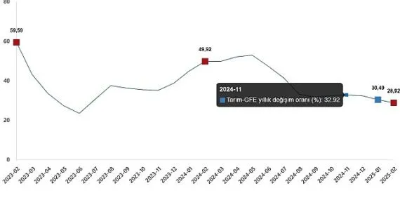 Tarımsal Girdi Fiyat Endeksi, Şubat 2025 haberi