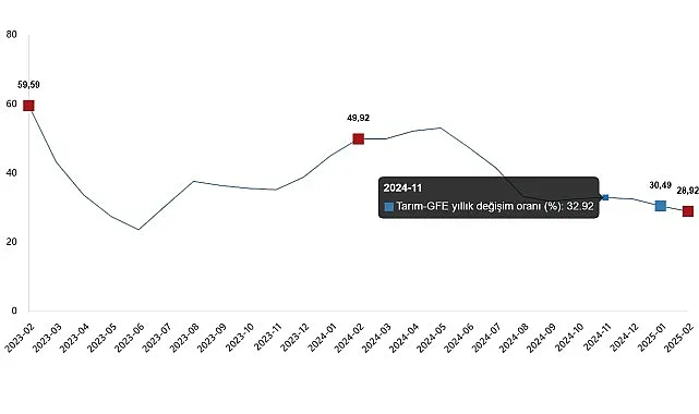 Tarımsal Girdi Fiyat Endeksi, Şubat 2025 haberi