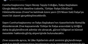 Türkiye-İtalya zirvesi için Roma yolcusu