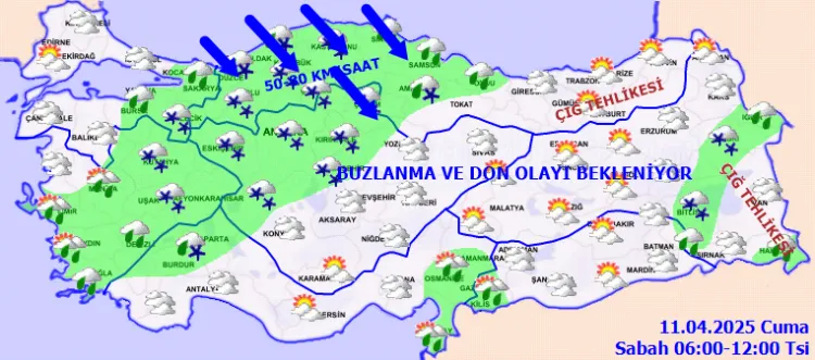 Yağış, soğuk ve zirai don uyarısı! haberi