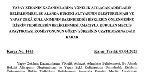 Yapay Zeka Araştırma Komisyonu’nun görev süresi uzatıldı haberi