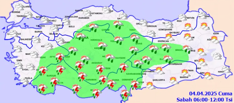 Yurtta bugün hava nasıl olacak? (4 Nisan 2025 Cuma) haberi