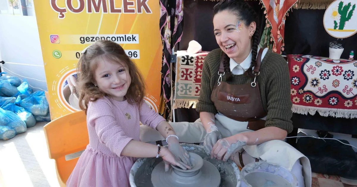 "Gezen Çömlek Atölyesi" çocukların ilgi odağı oldu haberi