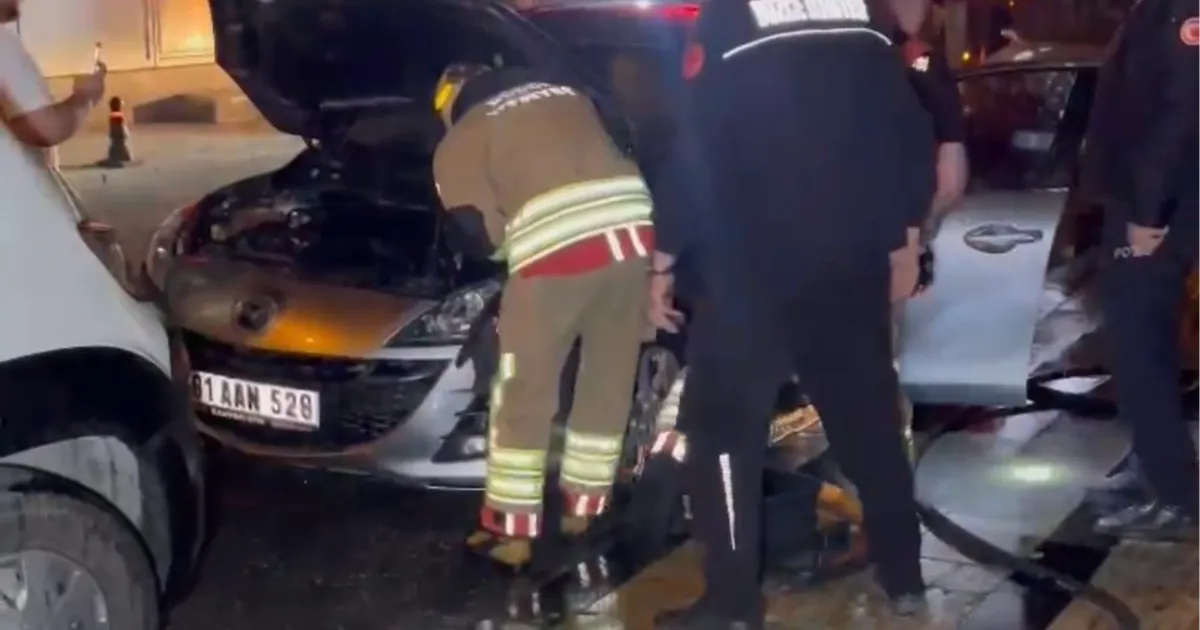 Düzce’de maskeli bir kişi otomobili kundakladı haberi