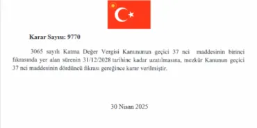 KDV Kanunu'nda önemli uzatma haberi