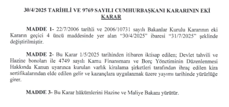 Tevkifat süresi uzatıldı... 3 ay daha yüzde 0! haberi