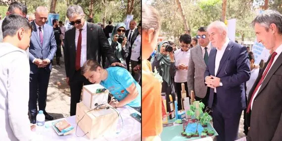 Bayburt Ortaokullarında TÜBİTAK Bilim Fuarı Düzenledi Haberi