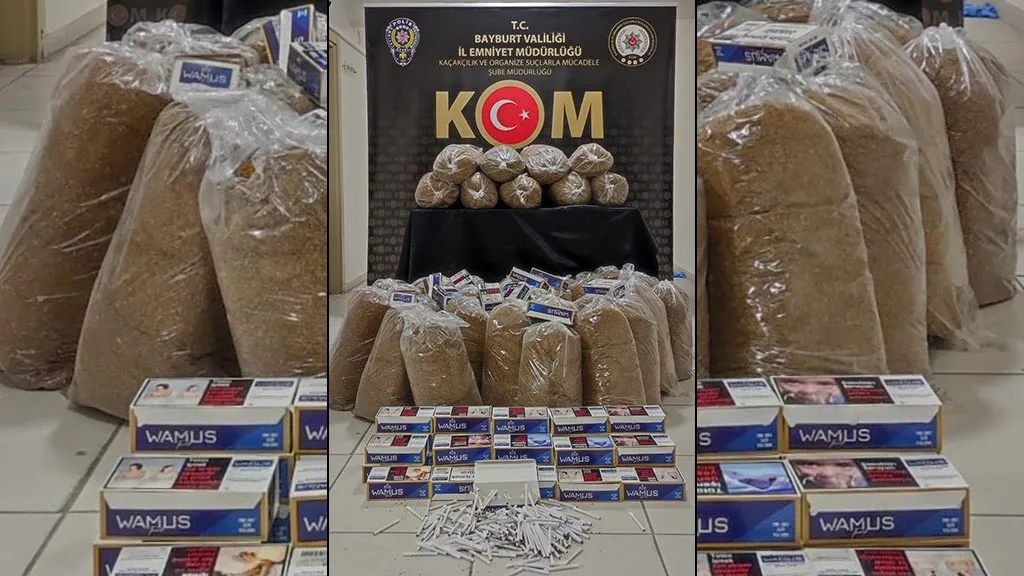 Bayburt'ta Bir Araçta Kaçak Tütün ve Binlerce Makaron Ele Geçirildi Haberi