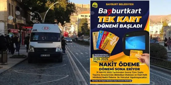 Bayburt’ta Dolmuş ve Otobüslerde Nakit Devri Sona Eriyor, Yeni Kart Sistemi Geldi Haberi