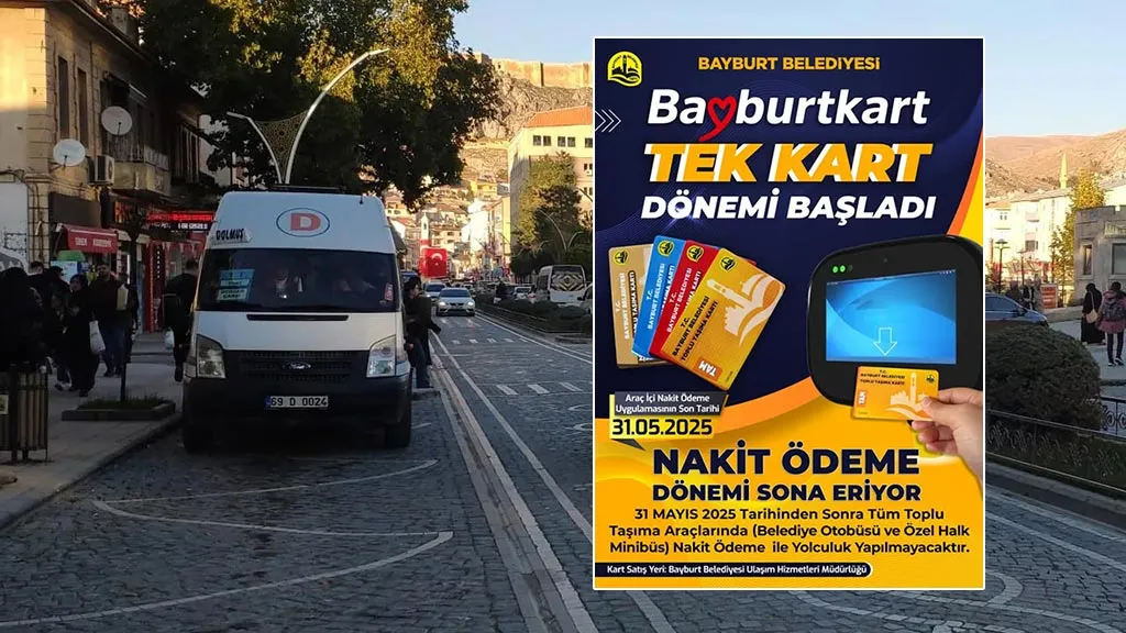 Bayburt'ta Dolmuş ve Otobüslerde Nakit Devri Sona Eriyor, Yeni Kart Sistemi Geldi Haberi